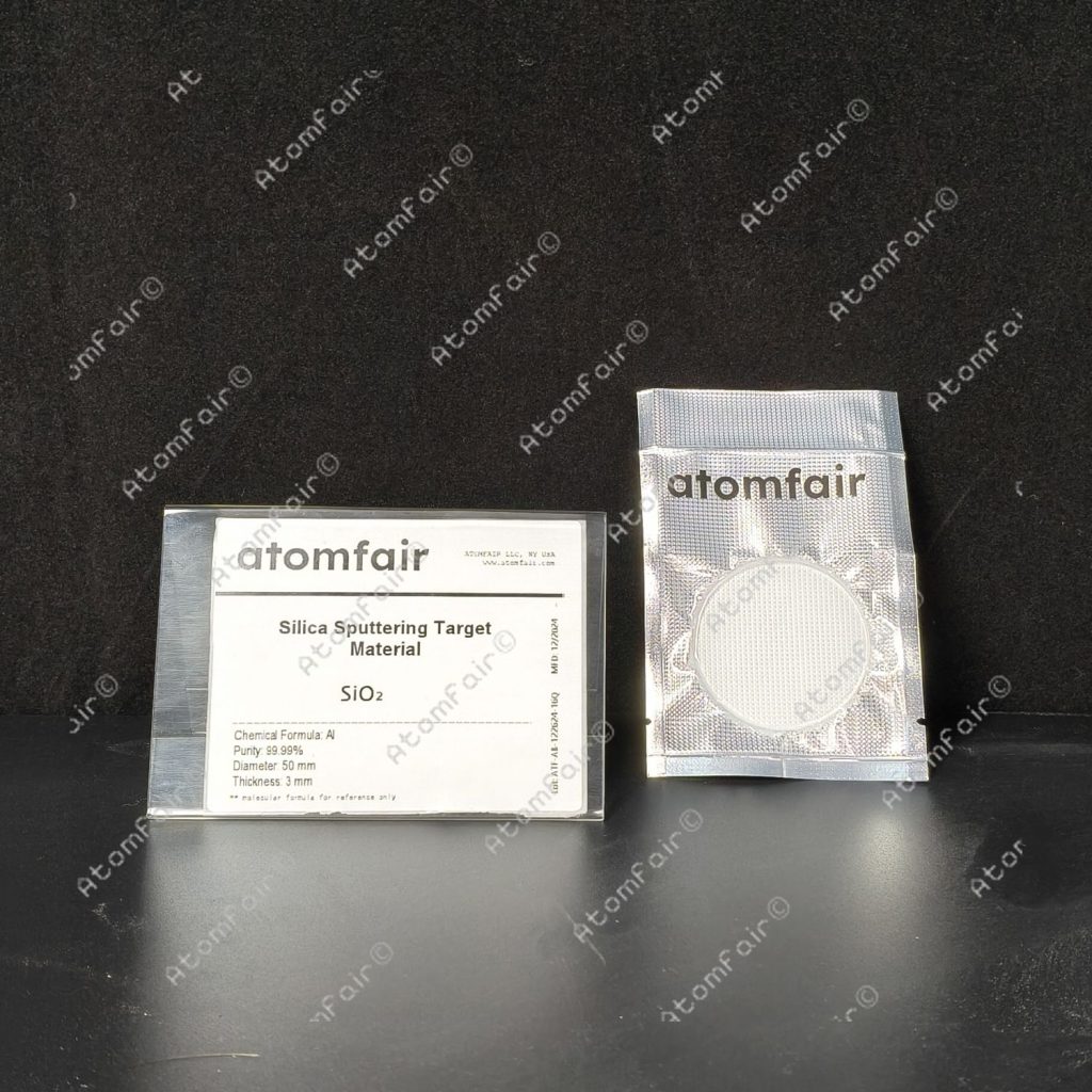 Atomfair 99.99% Pure Silica (SiO2) Sputtering Target Material - D50 x 3mm Specifications