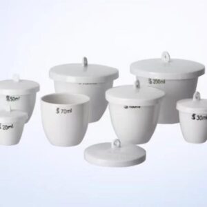 Atomfair Thickened Laboratory Ceramic Crucible Bowl-Shaped Lidded High-Temperature Resistant Ceramic Vessel