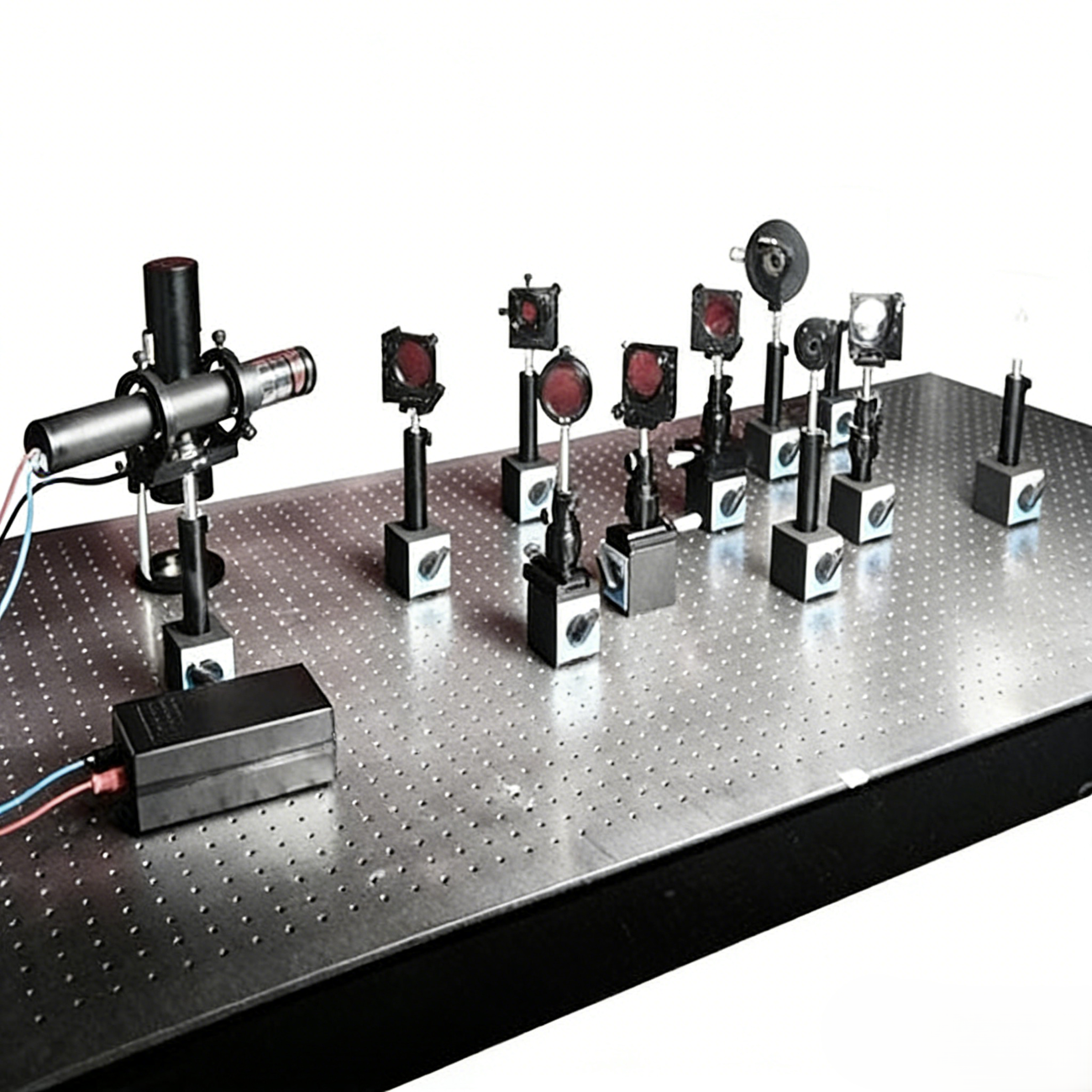 Atomfair OptiLab 369 Universal Optical Experiment Kit - Flexible Combination, Magnetic Base, 29 Experiments for College Teaching & Research