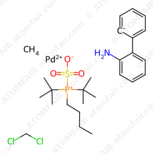 Methanesulfonato[di-t-butyl(n-butyl)phosphine](2'-amino-1,1'-biphenyl-2-yl)palladium(II) dichloromethane (CAS: 1445086-17-8)