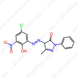 4-[(5-chloro-2-hydroxy-3-nitrophenyl)azo]-3-methyl-1-phenyl-2-pyrazolin-5-one (CAS: 15394-93-1)