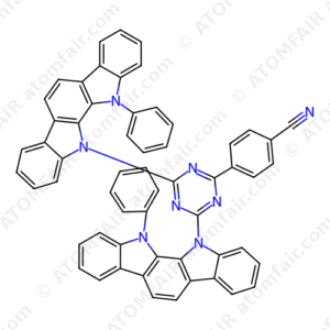 4-(4,6-Bis[12-phenylindolo[2,3-a]carbazol-11(12H)-yl]-1,3,5-triazin-2-yl)benzonitrile (CAS: 1617496-77-1)