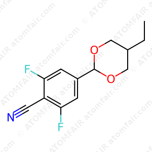4-(5-ethyl-1,3-dioxan-2-yl)-2,6-difluorobenzonitrile (CAS: N/A)