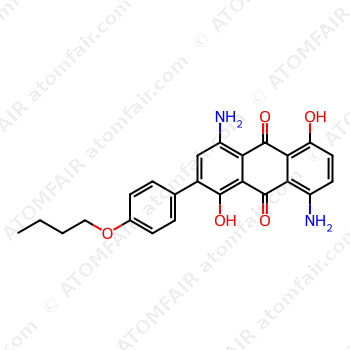 4,8-diamino-2-(4-butoxyphenyl)-1,5-dihydroxyanthracene-9,10-dione (CAS: N/A)