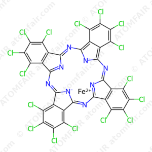 Iron(II) 1,2,3,4,8,9,10,11,15,16,17,18,22,23,24,25- hexadecachloro-phthalocyanine (CAS: 50662-67-4)