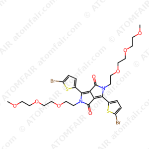 Pyrrolo[3,4-c]pyrrole-1,4-dione, 3,6-bis(5-bromo-2-thienyl)-2,5-dihydro-2,5-bis[2-[2-(2-methoxyethoxy)ethoxy]ethyl] (CAS: 1296131-05-9)