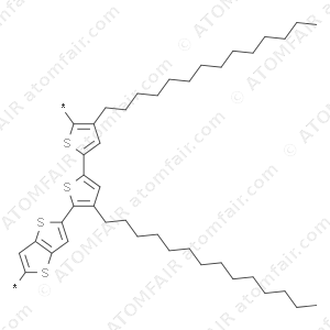 Poly[2,5-bis(3-tetradecylthiophen-2-yl)thieno[3,2-b]thiophene] (CAS: 888491-19-8)