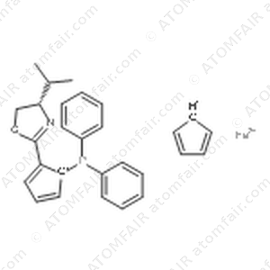 Ferrocene,1-[(4S)-4,5-dihydro-4-(1-methylethyl)-2-oxazolyl]-2-(diphenylphosphino)-, (2R) (CAS: 163169-10-6)