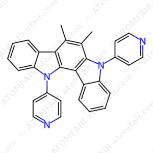 5,12-Dihydro-6,7-dimethyl-5,12-di-4-pyridinyl-indolo[3,2-a]carbazole (CAS: 1803246-66-3)