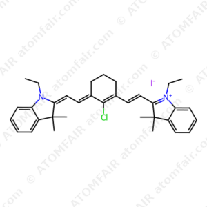 3H-Indolium,2-[2-[2-chloro-3-[(1-ethyl-1,3-dihydro-3,3-dimethyl-2H-indol-2-ylidene)ethylidene]-1-cyclohexen-1-yl]ethenyl]-1-ethyl-3,3-dimethyl-, iodide (CAS: 124591-86-2)