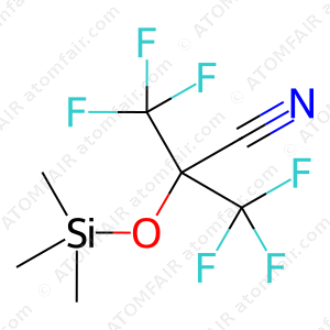 Propanenitrile, 3,3,3-trifluoro-2-(trifluoromethyl)-2-[(trimethylsilyl)oxy] (CAS: 41309-98-2)
