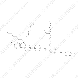 Poly[(9,9-dioctylfluorenyl-2,7-diyl)-co-(1,4-diphenylene-vinylene-2-methoxy-5-{2-ethylhexyloxy}-benzene)] (CAS: 577705-37-4)