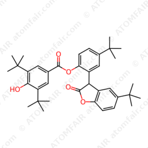 4-tert-butyl-2-(5-tert-butyl-2-oxo-2,3-dihydro-1-benzofuran-3-yl)phenyl 3,5-di-tert-butyl-4-hydroxybenzoate (CAS: 1261240-30-5)