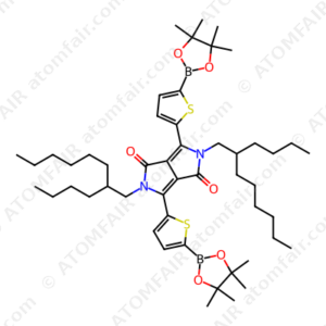 Pyrrolo[3,4-c]pyrrole-1,4-dione, 2,5-bis(2-butyloctyl)-2,5-dihydro-3,6-bis[5-(4,4,5,5-tetramethyl-1,3,2-dioxaborolan-2-yl)-2-thienyl] (CAS: 1793071-06-3)