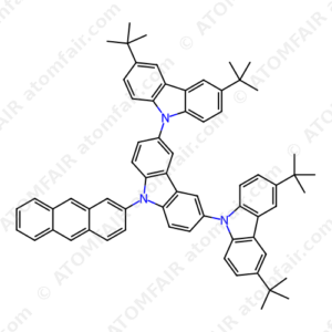 OE002, 9'-(Anthracen-2-yl)-3,3'',6,6''-tetra-tert-butyl-9'H-9,3':6',9''-tercarbazole (CAS: 1332640-08-0)