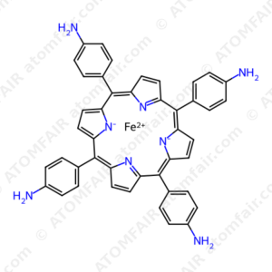 (SP-4-1)-[[4,4',4'',4'''-(21H,23H-porphine-5,10,15,20-tetrayl-κN21,κN22,κN23,κN24)tetrakis[benzenaminato]]]-Iron (CAS: 71547-22-3)
