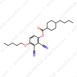 trans-4-Butylcyclohexanecarboxylic acid 2,3-dicyano-4-(pentyloxy)phenyl ester (CAS: 75941-51-4)