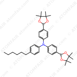 Benzenamine, 4-hexyl-N,N-bis[4-(4,4,5,5-tetramethyl-1,3,2-dioxaborolan-2-yl)phenyl] (CAS: 928055-49-6)