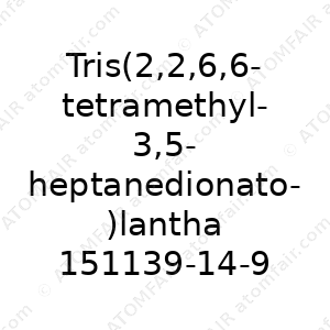 Tris(2,2,6,6-tetramethyl-3,5-heptanedionato)lanthanum(III) tetraglyme adduct (99.9%-La) (RED) (CAS: 151139-14-9)