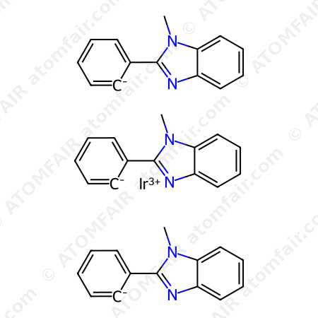 fac-Iridium(III) tris(1-phenyl-3-methylbenzimidazolin-2-ylidene-C,C2 ) (CAS: 1542678-40-9)