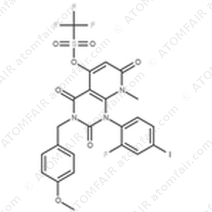 1-(2-fluoro-4-iodophenyl)-3-(4-methoxybenzyl)-8-methyl-2,4,7-trioxo-1,2,3,4,7,8-hexahydropyrido[2,3-d]pyrimidin-5-yl trifluoromethanesulfonate (CAS: 1708090-93-0)