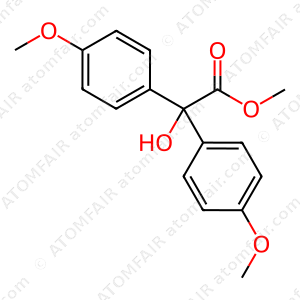 Benzeneacetic acid, α-hydroxy-4-methoxy-α-(4-methoxyphenyl)-, methyl ester (CAS: 43077-90-3)
