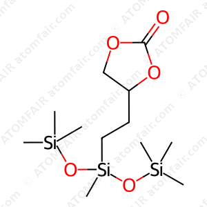 1,3-Dioxolan-2-one, 4-[2-[1,3,3,3-tetramethyl-1-[(trimethylsilyl)oxy]-1-disiloxanyl]ethyl]- (ACI) (CAS: 883557-33-3)