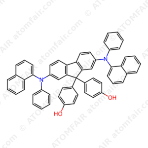 Phenol, 4,4'-[2,7-bis(1-naphthalenylphenylamino)-9H-fluoren-9-ylidene]bis (CAS: 1173170-47-2)