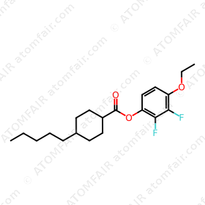 Cyclohexanecarboxylic acid, 4-pentyl-, 4-ethoxy-2,3-difluorophenyl ester, trans (CAS: 123560-54-3)