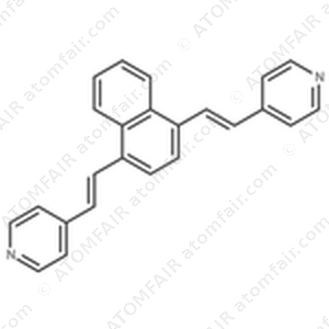 Pyridine, 4,4'-[1,4-naphthalenediyldi-(1E)-2,1-ethenediyl]bis- (9CI) (CAS: 809285-33-4)