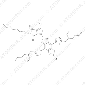 Poly[(5,6-dihydro-5-octyl-4,6-dioxo-4H-thieno[3,4-c]-pyrrole- 1,3-diyl)[4,8-bis[5-(2-ethylhexyl)-2-thienyl]-benzo[1,2-b:4,5-b'] dithiophene-2,6-diyl]] (CAS: 1426534-44-2)