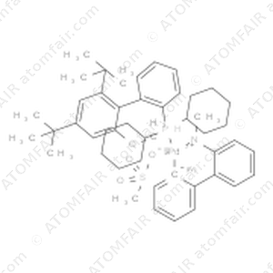 Methanesulfonato(2- dicyclohexyl phosphine-2'-methoxy-4',6'-di-t-butylphosphino-1,1'-diphenyl) (2'-methylamino-1,1'-biphenyl-2-yl)palladium(II) (VPhos Pd G4) (CAS: 1848244-57-4)