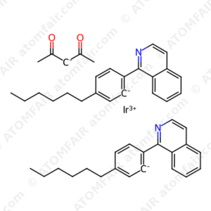 Bis[(4-n-hexylphenyl)isoquinoline](acetylacetonate) iridium(III) (CAS: 435294-13-6)