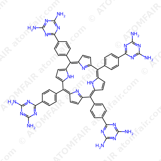 1,3,5-Triazine-2,4-diamine, 6,6',6'',6'''-(21H,23H-porphine-5,10,15,20-tetrayltetra-4,1-phenylene)tetrakis- (9CI) (CAS: 297148-01-7)