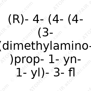 (R)-4-(4-(4-(3-(dimethylamino)prop-1-yn-1-yl)-3-fluorophenyl)-3,6-dihydropyridin-1(2H)-yl)-2-methyl-2-(methylsulfonyl)butanoic acid (CAS: N/A)