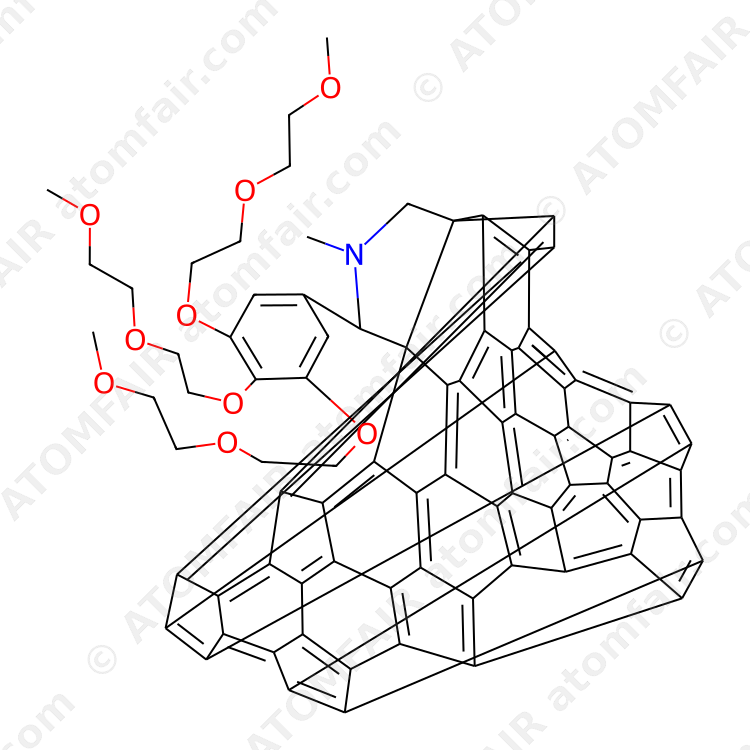 C60,N,N,N-trimethyl-1-(2,3,4-tris(2-(2-methoxyethoxy)ethoxy) phenyl)methanaminium monoadduct (CAS: 1373957-22-2)