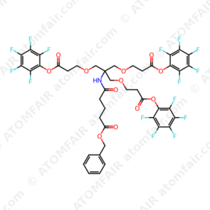 Phenylmethyl 5-oxo-5-[[2-[3-oxo-3-(2,3,4,5,6-pentafluorophenoxy)propoxy]-1,1-bis[[3-oxo-3-(2,3,4,5,6-pentafluorophenoxy)propoxy]methyl]ethyl]amino]pentanoate (CAS: 1820890-97-8)
