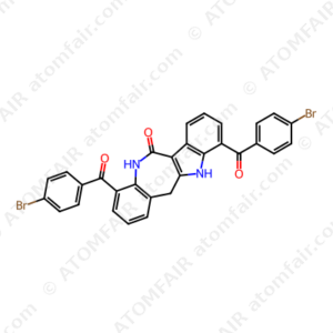 (12-oxo-5,6,11,12-tetrahydrobenzo[6,7]azepino[4,3-b]indole-4,10-diyl)bis((4-bromophenyl)methanone) (CAS: 1644279-16-2)