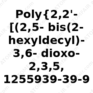 Poly{2,2'-[(2,5-bis(2-hexyldecyl)-3,6-dioxo-2,3,5,6- tetrahydropyrrolo[3,4-c]pyrrole-1,4-diyl)]dithiophene-5,5'-diyl-alt-benzen-1,4-diyl} (CAS: 1255939-39-9)