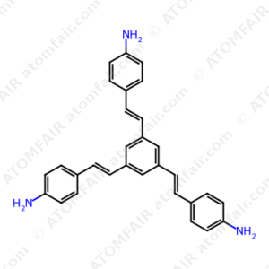 BENZENAMINE, 4,4',4''-(1,3,5-BENZENETRIYLTRI-2,1-ETHENEDIYL)TRIS (CAS: 492467-75-1)