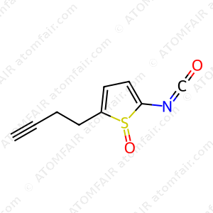 Thiophene, 2-(3-butyn-1-yl)-5-isocyanato-, 1-oxide (CAS: 2247550-71-4)
