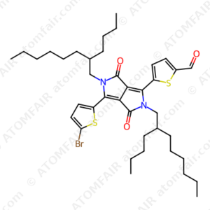 2-Thiophenecarboxaldehyde, 5-[4-(5-bromo-2-thienyl)-2,5-bis(2-butyloctyl)-2,3,5,6-tetrahydro-3,6-dioxopyrrolo[3,4-c]pyrrol-1-yl] (CAS: 2243218-26-8)