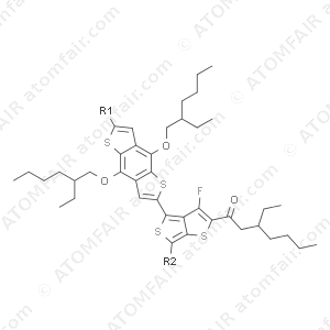 Poly{4,8-bis[(2-ethylhexyl)oxy]benzo[1,2-b:4,5-b’]dithiophene- 2,6-diyl-alt-3-fluoro-2-[(2-ethylhexyl)carbonyl]thieno[3,4-b] thiophene-4,6-diyl} (CAS: 1266549-31-8)