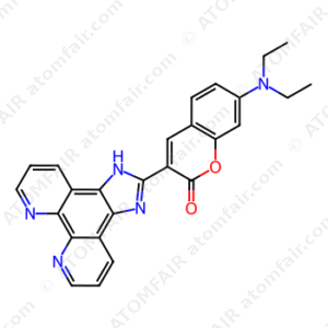 2H-1-Benzopyran-2-one, 7-(diethylamino)-3-(1H-imidazo[4,5-f][1,10]phenanthrolin-2-yl) (CAS: 1318794-38-5)