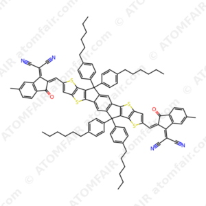 3,9-bis(2-methylene-((3-(1,1-dicyanomethylene)-6/7-methyl)- indanone))-5,5,11,11-tetrakis(4-hexylphenyl)-dithieno[2,3- d:2’,3’-d’]-s-indaceno[1,2-b:5,6-b’]dithiophene (CAS: 2047352-80-5)