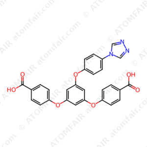 4,4'-((5-(4-(4H-1,2,4-Triazol-4-yl)phenoxy)-1,3-phenylene)bis(oxy))dibenzoic acid (CAS: 2218519-27-6)