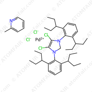 4,5-dichloro-1,3-bis[2,6-di(pentan-3-yl)phenyl]-2H-imidazole;2-methylpyridine;palladium(2+);dichloride (CAS: 1612891-29-8)