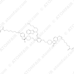 Cyclohexanecarboxylic acid, 4,4'-[[2-[(E)-[2-(2-benzothiazolyl)-2-[2-(2-methoxyethoxy)ethyl]hydrazinylidene]methyl]-1,4-phenylene]bis(oxymethylene)]bis-, 1,1'-bis[4-[[6-[(1-oxo-2-propen-1-yl)oxy]hexyl]oxy]phenyl] ester, (trans,trans) (CAS: 1943744-02-2)