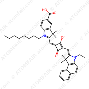 (E)-4-((5-Carboxy-3,3-dimethyl-1-octyl-3H-indolium-2-yl)- methylene)-2-((E)-(3-ethyl-1,1-dimethyl-1H-benzo[e]indol- 2(3H)-ylidene)methyl)-3-oxocyclobut-1-enolate (CAS: 1240041-84-2)