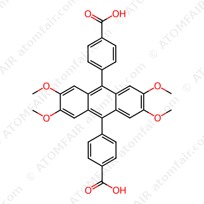 Benzoic acid, 4,4'-(2,3,6,7-tetramethoxy-9,10-anthracenediyl)bis (CAS: 1413433-77-8)